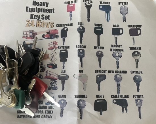 24 Various Equipment Keys
