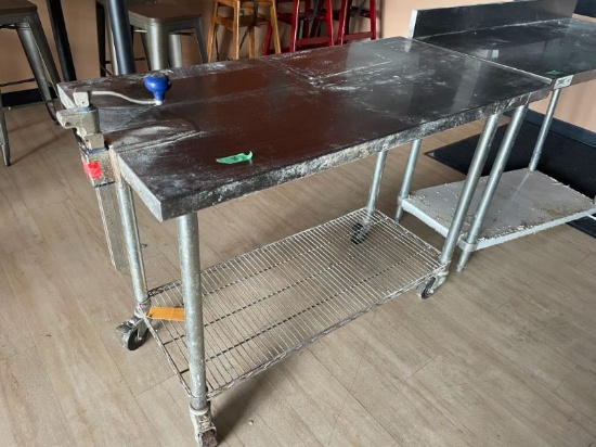 48"x24" Stainless Cart w/ Can Opener