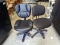 4 Office Chairs, Filing Cabinet, Sweeper