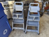 2 Rolling High Chairs