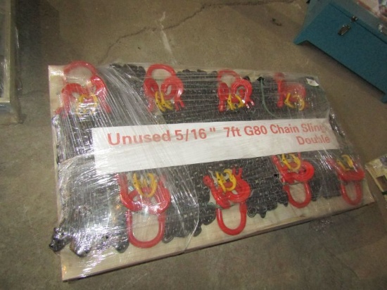 (8) 5/16" 7' G80 Double legs lifting chain sling