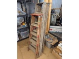 3 wood ladders