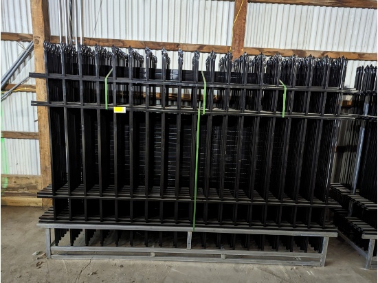 220' of 7' Tall Wrought Iron Fence Panels & Posts