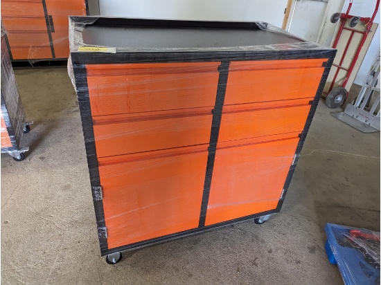 37" Wide Steel Tool Cabinet, 4 Drawers, 2 Cabinets