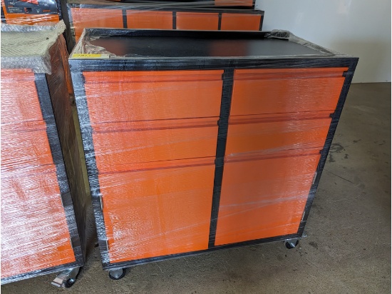 37" Wide Steel Tool Cabinet, 4 Drawers, 2 Cabinets