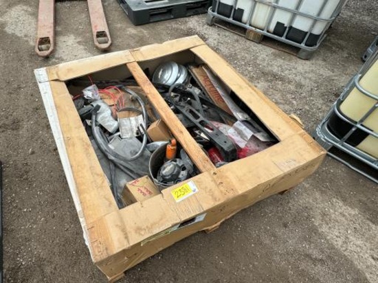 Assorted Truck Parts- Lights, Hub Covers & Miscellaneous.
