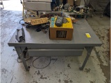 Steel Desk w/ Misc. Contents