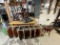 Wooden Table, Display Shelf, 5 Chairs