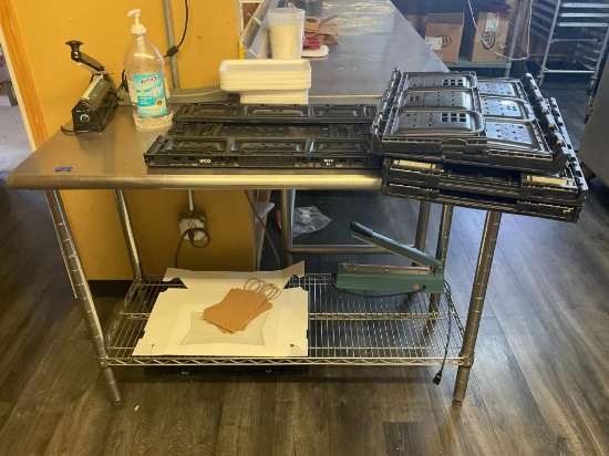 4' Wide Stainless Table