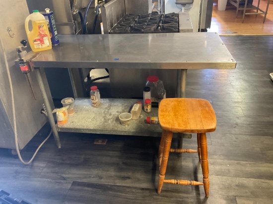 5' Wide STainless Table W/ Can Opener