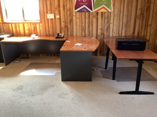 2 Desks & Credenza