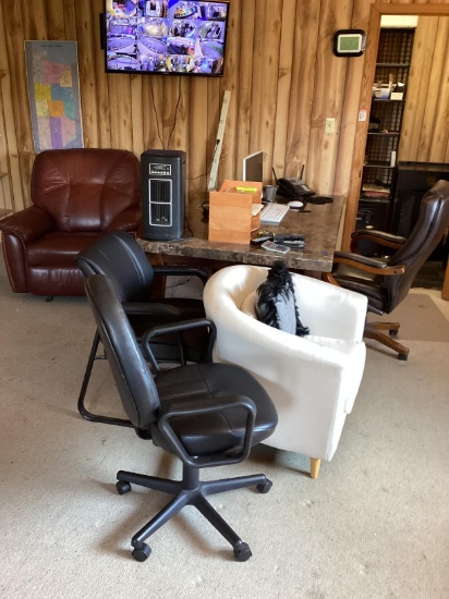 Recliner, Chairs & Table
