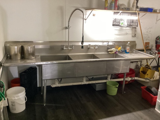 (10') 3 Basin Stainless Sink