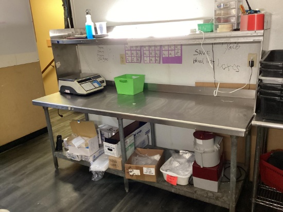 7' Stainless Worktable