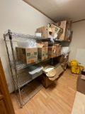 Wire Shelving W/ Takeout Containers & Cups