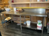 7' Wide Stainless Table