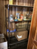 2 Rolling Wire Racks, Stationary Wire Rack W/ Contents
