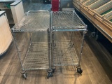 2 Rolling Wire Carts