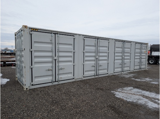 40' 1 Trip High Side Shipping Container w/ 4 Side Doors