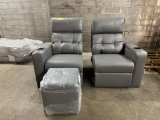 (2) Reclining Couch Ends & Ottoman For RV