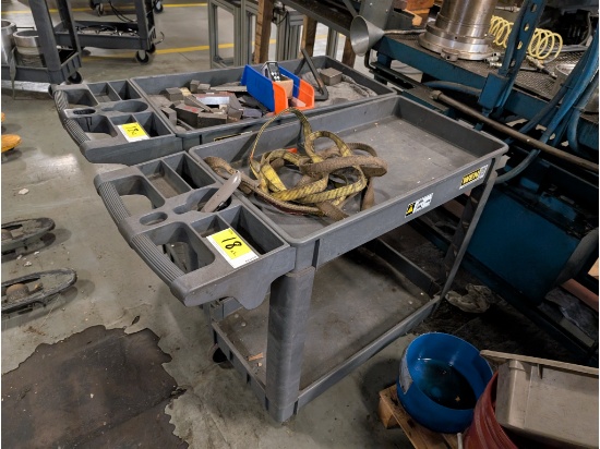 2 Wen Rolling Shop Carts w/ Spacers & Lifting Straps