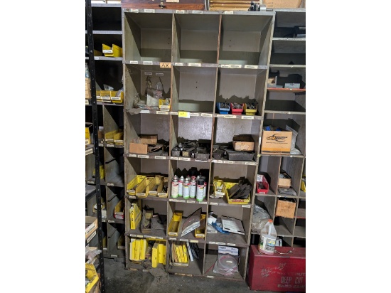 2 Shelves w/ Wire Conduit, Hardware, Penetrant, Misc
