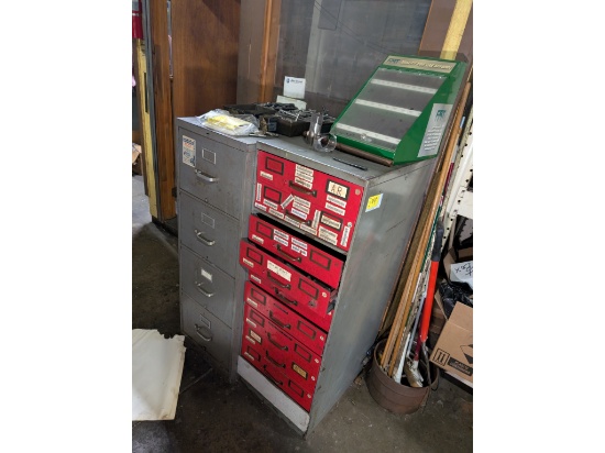 2 Cabinets, Various Hardware, Tooling,