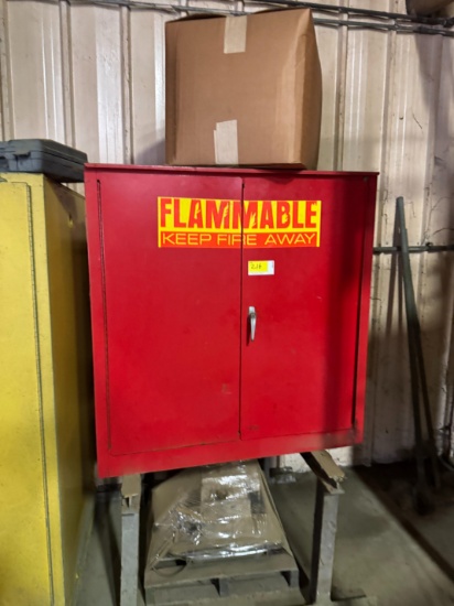 44"x44" Metal Cabinet W/ Paint Supplies