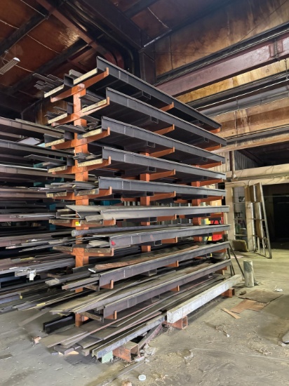 122" Material Rack W/ Flat Stock Material