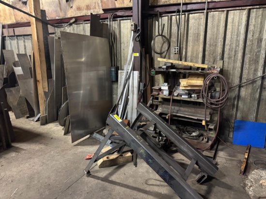 Material Racks W/ Various Metal Sheets