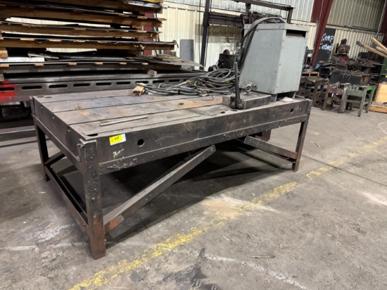 Heavy Duty Welding Table W/ Tie Down Grooves & Contents