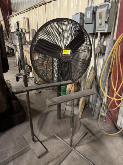 30" Lakewood Shop Fan, (2) Welding Curtains & Stands