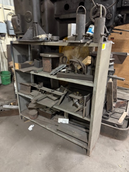 Metal Shelving Unit W/ Contents