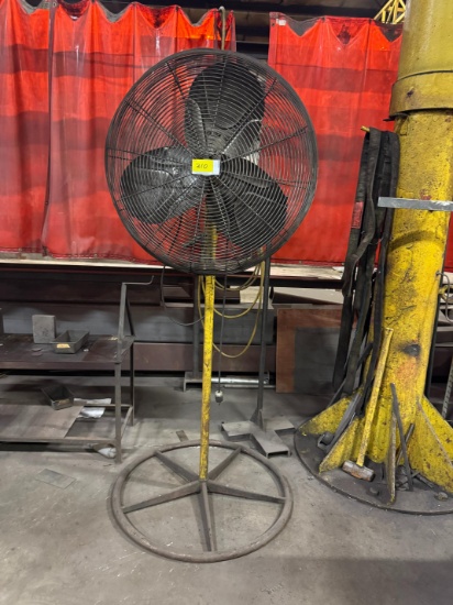 30" Shop Fan, Steel Table W/ Vise & Shop Chair