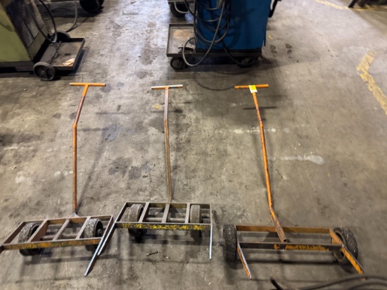 (3) 22" Steel Bin Dolly's
