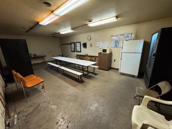 Break Room Table, Refrigerator, Microwave