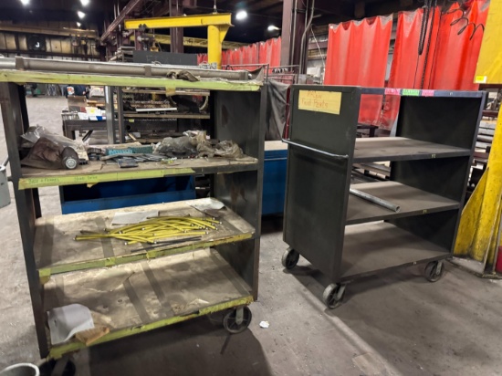 (2) 4' Rolling Carts W/ Contents