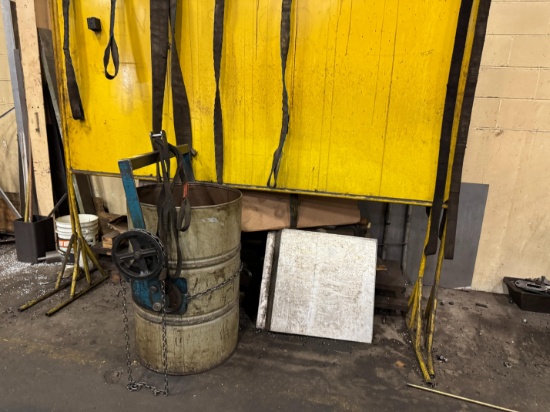 Barrel Dumper W/ Slings & (2) Work Station Dividers