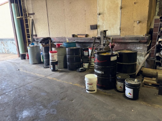 (8) 55 Gal. Drums, (20) 5 Gal. Buckets & Fire Extinguishers