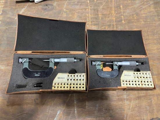 (2) Mitutoyo Micrometers - 1"-2", 0"-1"