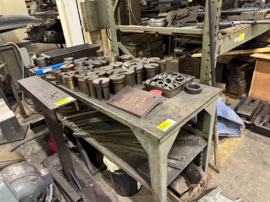 6'X26" Steel Work Table, 28" Steel Sawhorse & Contents