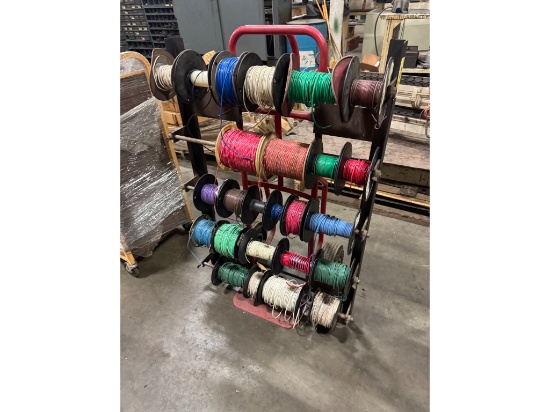 Wire Rack W/ Various Wire Spools