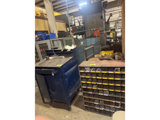 3' Work Station, Bolt Bins, Work Table, Cabinet