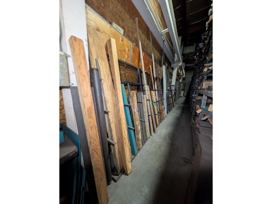 6 material Upright Racks w/ Material