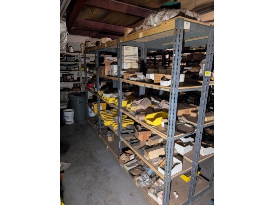(6) 4' Shelves W/ Contents