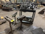3 Single Rollers & Step Block Cart W/ Contents