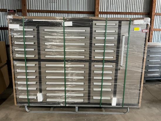 7' 35-Drawer Stainless Steel Work Bench