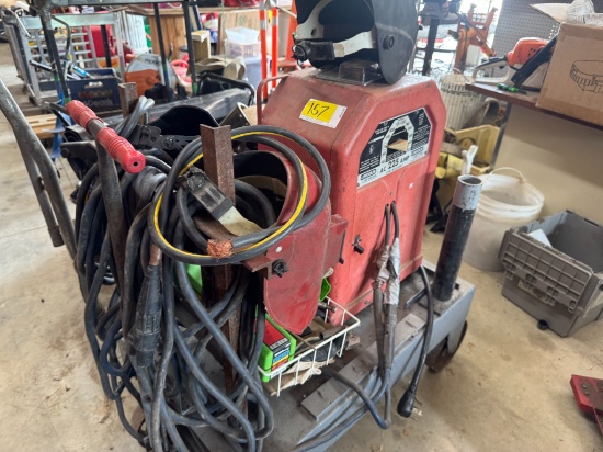 Lincoln AC225 Amp Arc Welder W/ Cart, Helmets &