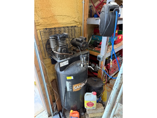 Sandborn 80Gal. Air Compressor W/ Reel & Hose