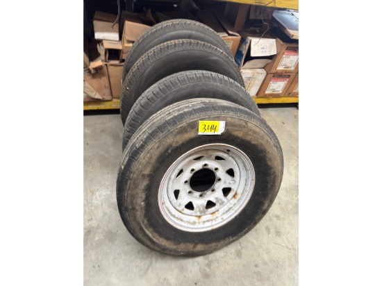 (4) ST235/80P16 Rims & Tires